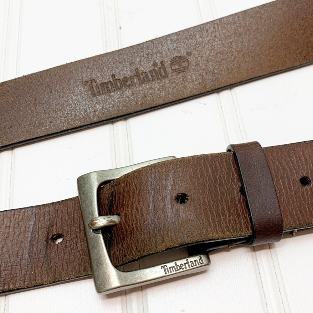 Timberland brown leather belt 42